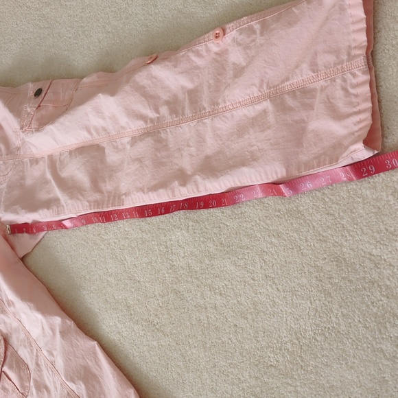 Boston Proper Pink Cargo Pants Roll Tabs Convertible 8 hem 30 Inseam - Picture 7 of 12